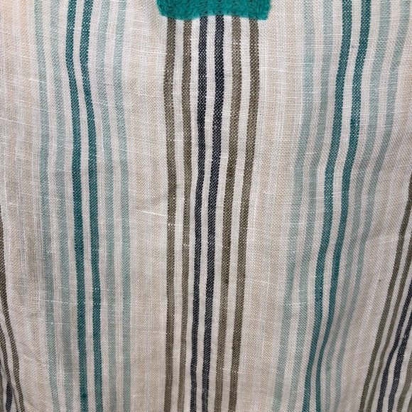 J. Jill Love Linen Embroidered Striped Top Sz SP - Picture 5 of 12